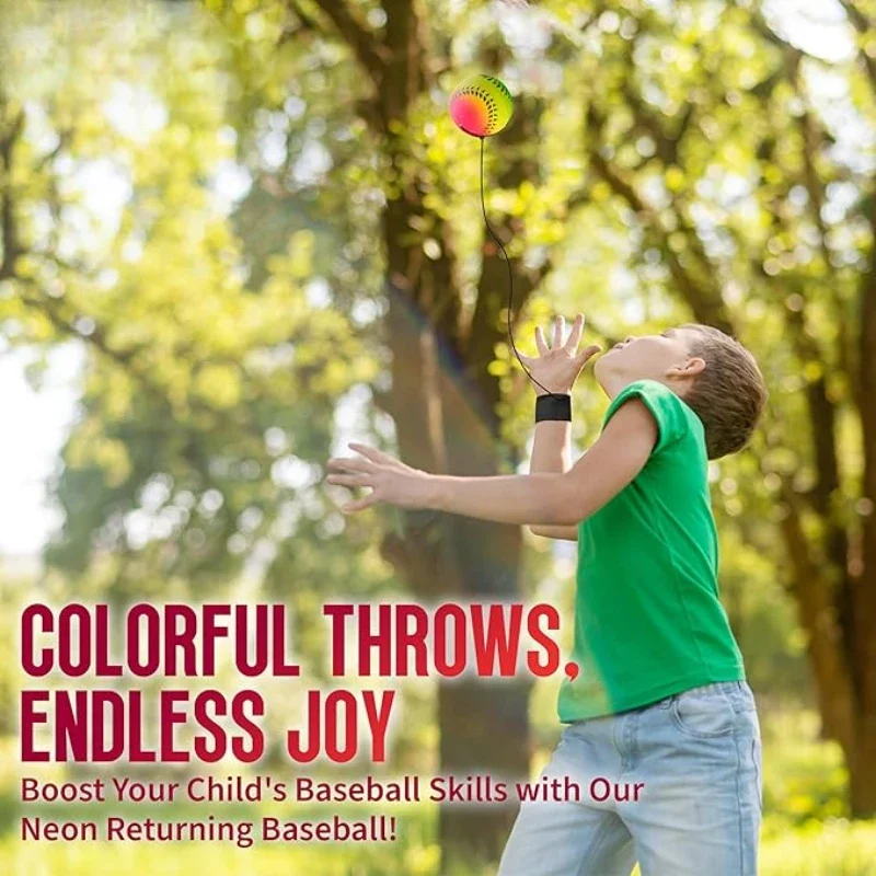 Elastic Hand Swing Ball Wrist Strap PU Elastic Ball Outdoor Exercise Fitness Hand Swing Children's Rope Toy elastic hand ball
