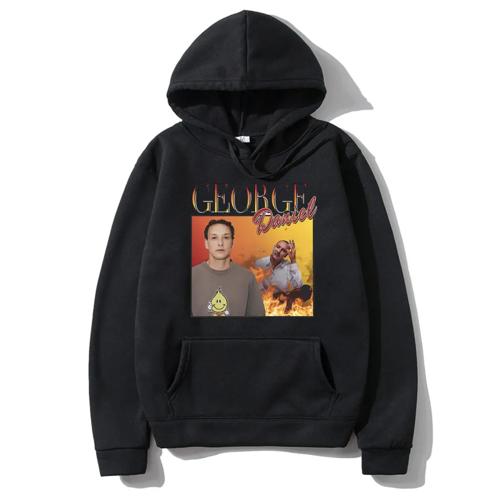 Rock Band The 1975 George Daniel Graphic Print Hoodie Male Indie Alternative Pullover Hoodies Men's Vintage Casual Sweasthirt