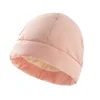 Fashion Quilted Fluffy Down Beanies Hat Outdoor Warm Lightweight Ear Protection Cold Hat Winter Hood New Women Pullover Skullies 4