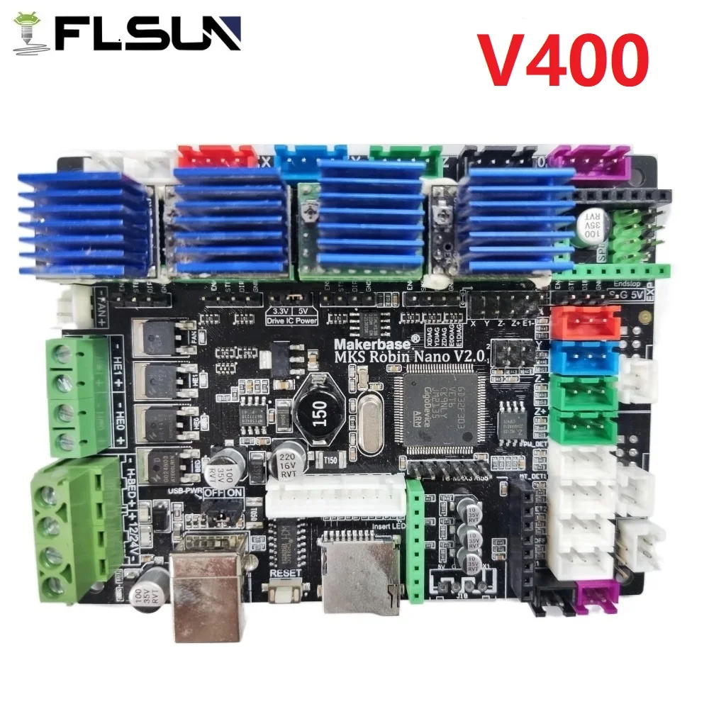 FLSUN V400 The Main Board 3d Printer Accessories Latest Version MIK Robin Nano Motherboard TMC2226 Driver Module 3d printer accessories nano 3d printer nozzle for mickey dora minnie x1 x2 x3 x4