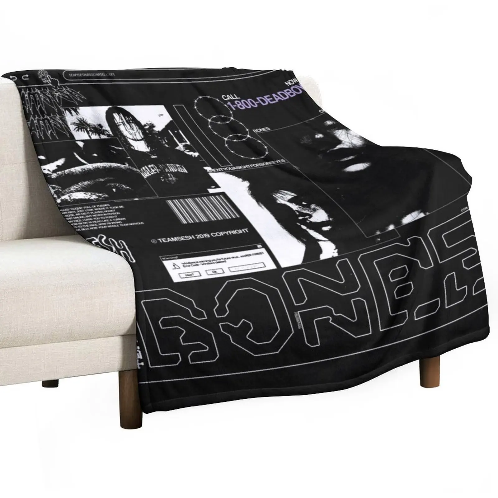 

New 1-800-DEADBOY BONES ART Throw Blanket Giant Sofa Blanket Extra Large Throw Blanket Heavy Blanket Fluffy Soft Blankets