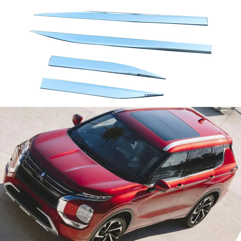 

For Mitsubishi Outlander 2022 2023 ABS chrome Side Door Body Molding Line Cover Trim Anti-scratch Protector Car Side Strips Trim