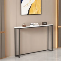 Étagère d'entrée sur pied étroite dorée de luxe, organisateur de rangement de Table de Console arrière de canapé polyvalent pour Table de salon 4