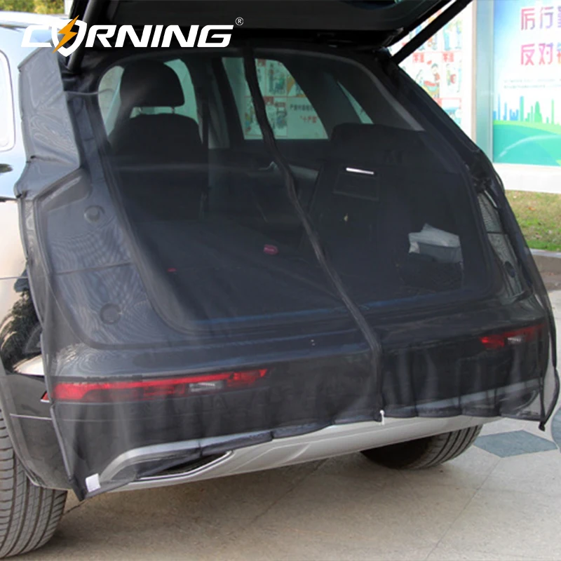 Magnetic Car Sunshade Screen Car Tailgate Mosquito Net Trunk Ventilation Mesh for SUV MPV Sedan Camping Accessories Curtains UV