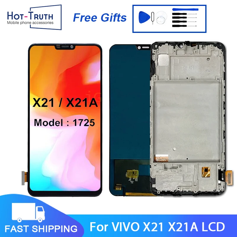 

LCD For VIVO X21 X21A X21UD Display 6.28" Touch Screen Digitizer Assembly Replacement Parts For VIVO 1725 100% Tested