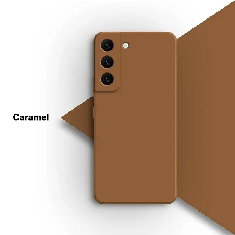 Luxury Liquid Silicone Skin Feel Phone Case - Solid Color Anti-Fall Rear Cover
