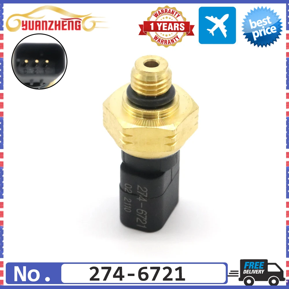 

NEW Excavator Pressure Switch E320D Oil Pressure Sensor 274-6721 for Caterpillar C7 C9 C12 C13 C15 2746721 274 6721