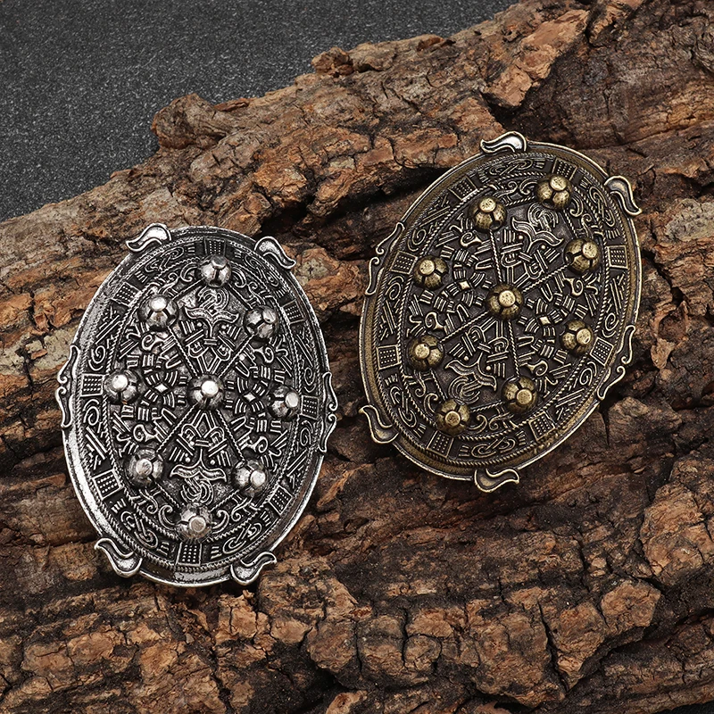 Spilla Vintage Viking Fibula Shield Spilla Moda Uomo Nordic Punk Amuleto Spilla Classica Irlandese Nodo Pin Regalo Di Natale All'Ingrosso
