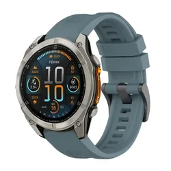 Quick Fit Silicone Strap - 26/22/20mm Premium Wristband - Quick Fit 20mm (Rock blue)