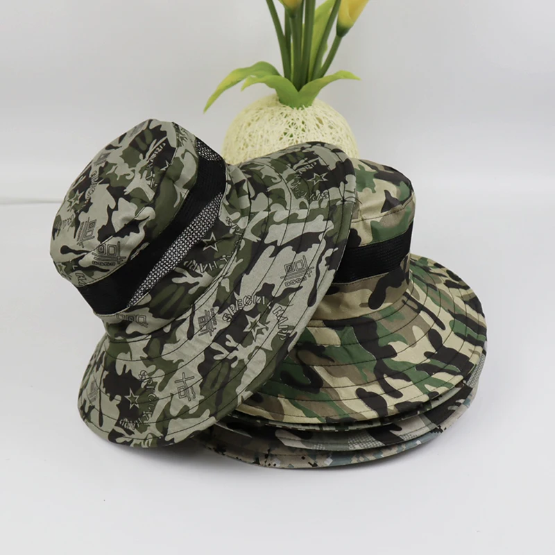 Tactical Camouflage Bucket Hats Men Women Summer Sunproof Breathable Camping, Fishing, Hiking, Exercise Cap Hat