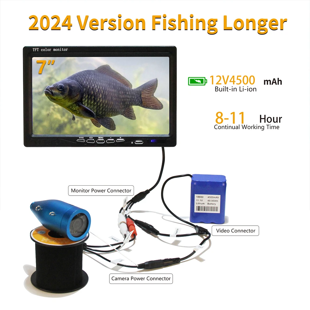 factory direct sale fish finder with 15M/30M/40M/50M cable reel