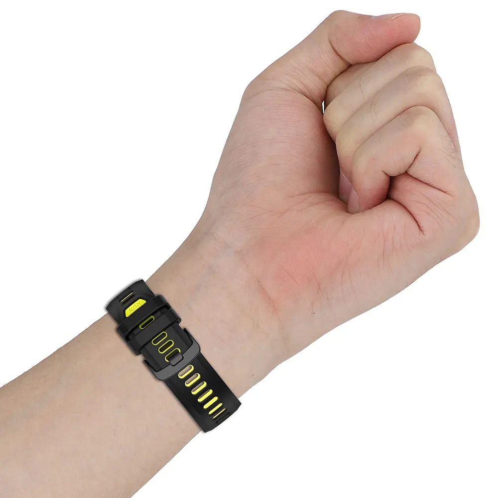 Breathable 22mm Silicone Wristband Bracelet Replacement