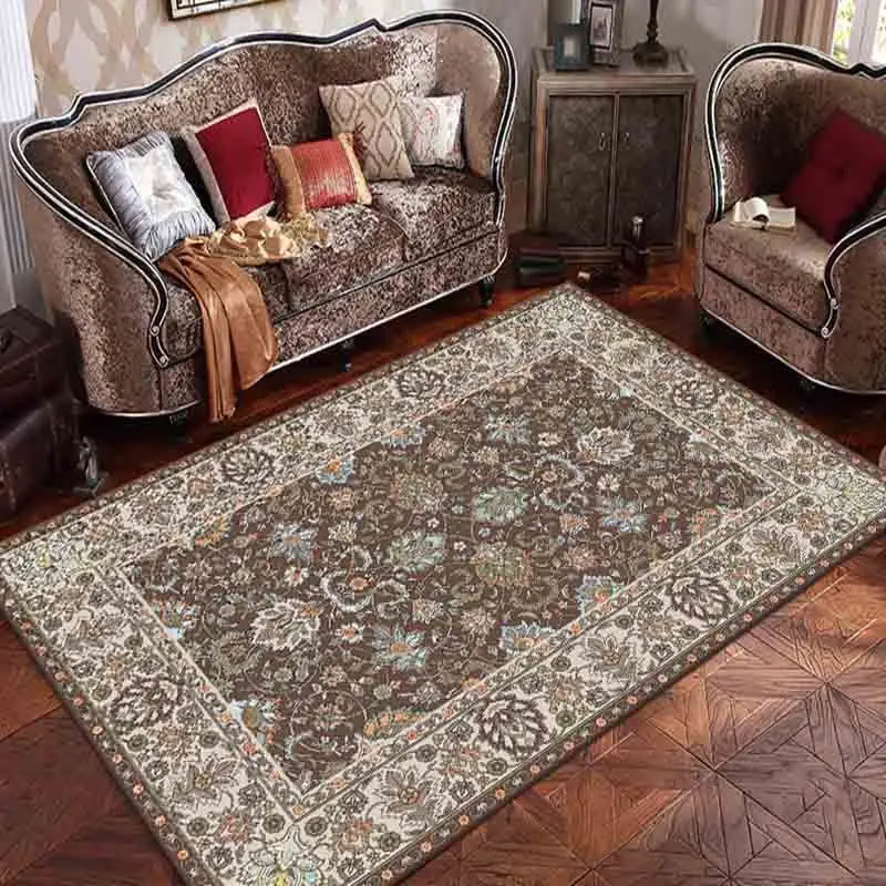 European-style 3D Printing Living Room Carpet Sofa Coffee Table Decorative Rugs Luxury Bedroom Bedside Carpets Home Decoration |