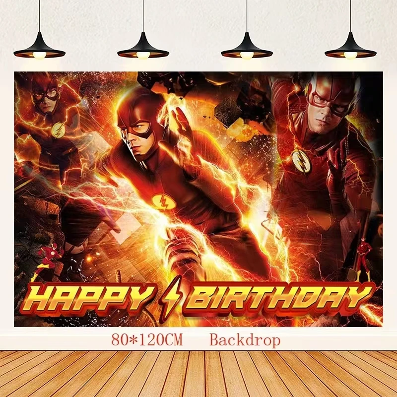 슈퍼 히어로 깜박임 생일 파티 장식 풍선 배너 배경 케이크 토퍼 파티 용품 베이비 샤워