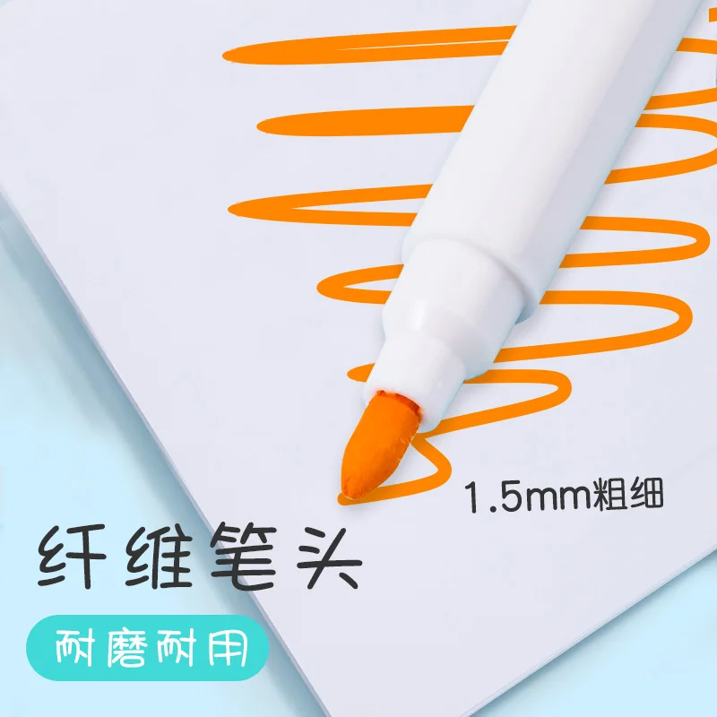 16PCS Magnetic Color Whiteboard Pen Erasable Children Non-Toxic Security Sketch Pen Thin Head Kindergarten Graffiti Writing
