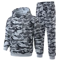 Ensemble de survêtements camouflage 3D imprimé pour hommes et femmes – Sweat-shirts et pantalons de jogging deux pièces pour l'extérieur – Tenue de sport pour homme 5