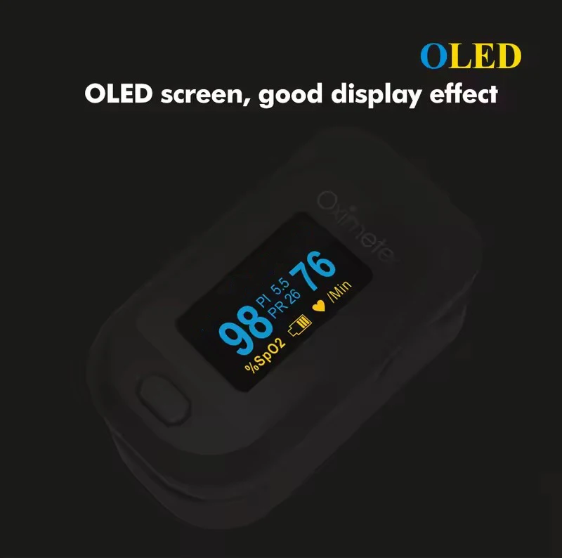 3IN1 Finger Pulse Oximeter OLED Blood Oxygen Saturation Heart Rate Monitor Medical pulse oximeter