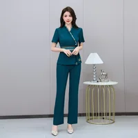 Vêtements de travail pour femmes, costume de serveur d'hôtel, Salon de beauté, Spa, Massage, café des ongles, bain de pieds Sexy, Sauna, technicien, pantalon global, uniforme 1