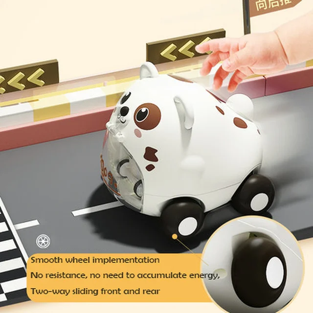 Montessori Baby Toy Cars for 1 Year Old Toddler Birthday Gift Toys Cartoon Car for Babies Boys Interactive Toy For Kids Children 2