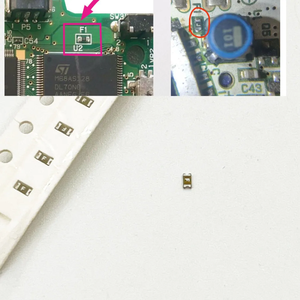 100pcs Replacementmotherboard Fuse For Gba Sp / 2ds / New 3ds Xl / Gba