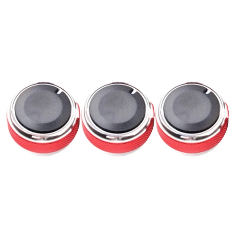 

50JA Set of 3 Suitable for Car Ac Knob Button Aluminum Alloy Air Conditioning Knobs Heater Climate Control Switch