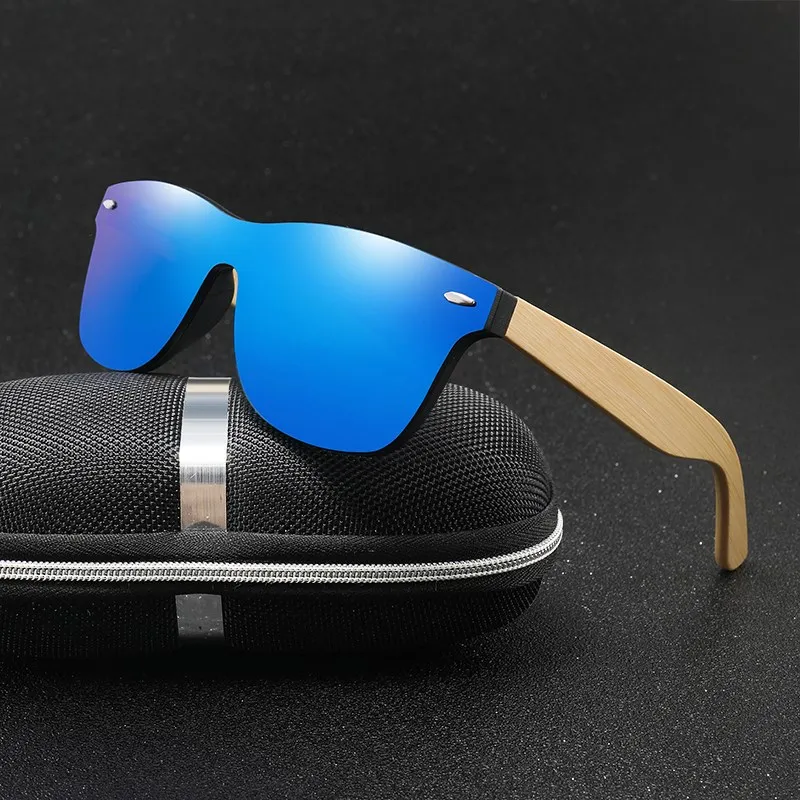 Bamboo Square Sunglasses For Men And Women Retro Style_voghion.com