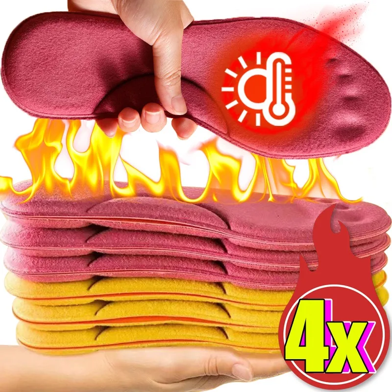 

1/2Pairs Self Heating Insoles Thermostatic Thermal Insole Massage Memory Foam Arch Support Shoe Pad Heated Pads Winter Men Women
