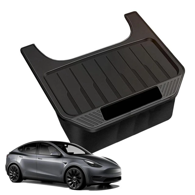  BASENOR Tesla Model Y Rear Center Console Organizer TPE  Backseat Storage Box with Anti-Slip Lid Cover Rear Middle Bin 2nd Row Seat  Organizer for Model Y Accessories Gen 2 : Automotive