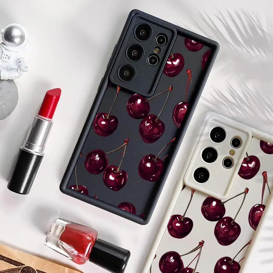 Wine Red Cherry Phone Cover - Premium Protective Case