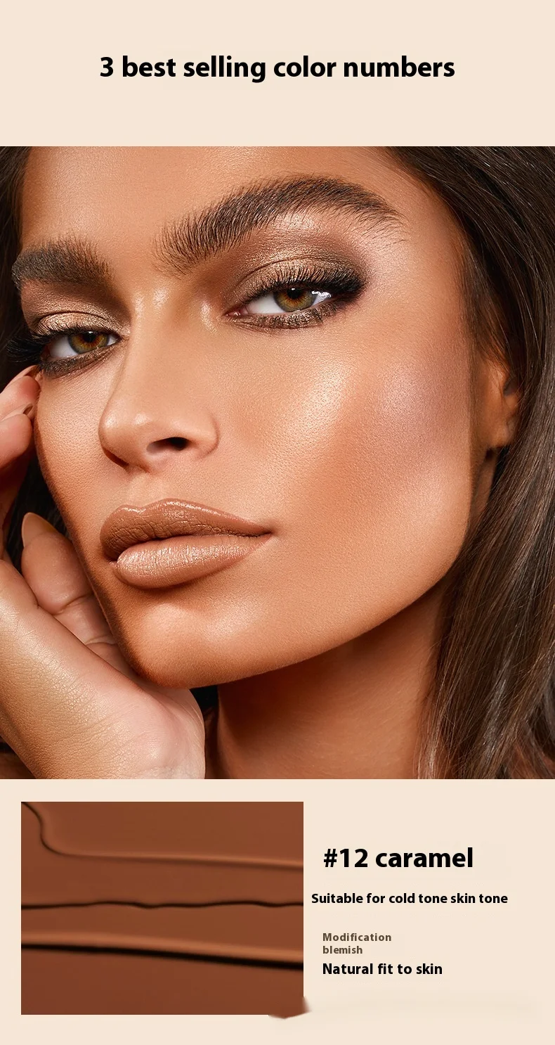 Popular Pudaier Foundation Make-up With Makeup Color Display 12 Colors Light Thin Breathable Matte Foundation Make-up Stick_voghion.com