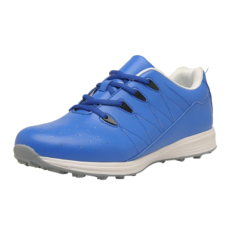 Waterproof Men Leather Golf Shoes Non-slip Spikeless Golf Sneakers Lace up Outdoor Golfing Sport Trainers Athletic Sneakers