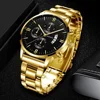 3pcs/set Men's Business Style Quartz Watch Set Fashion Casual Round Dial Calendar Watch (Box not included) Gift for men 5