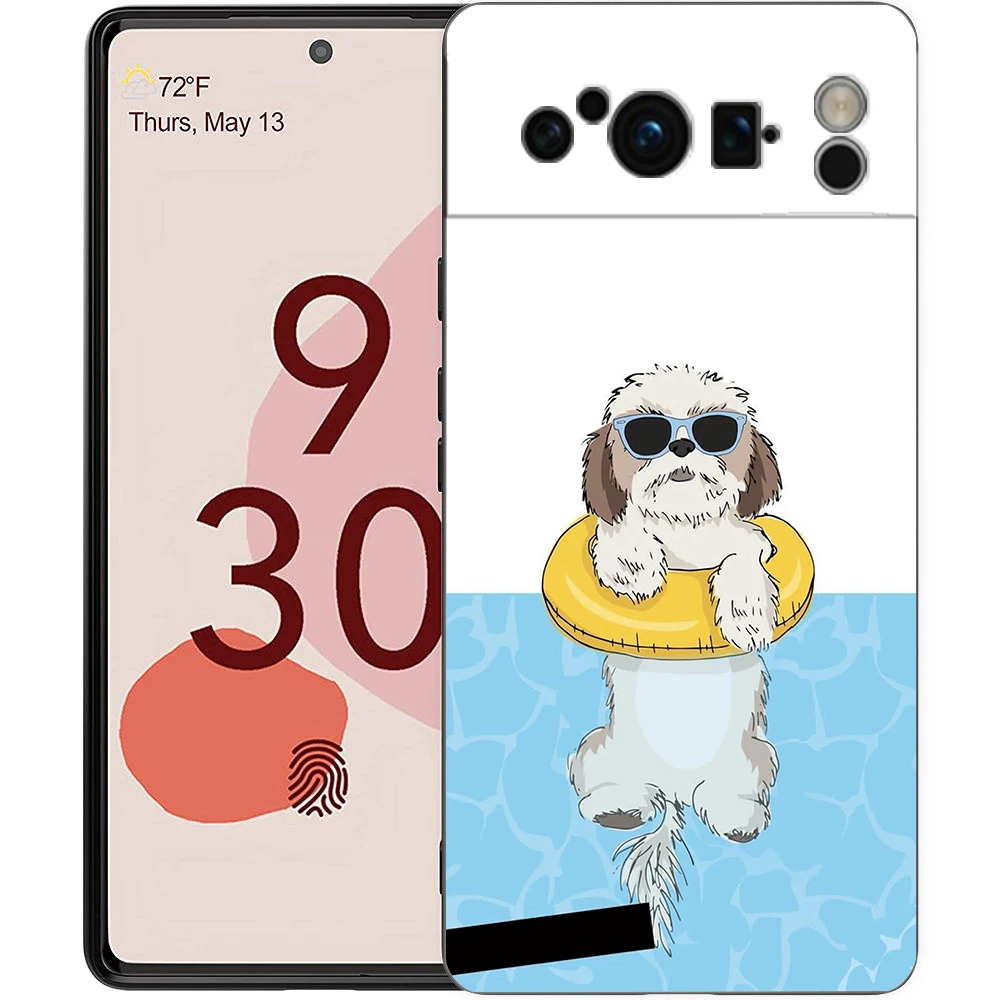 Shih Tzu Art Soft Black TPU Luxury Phone Case