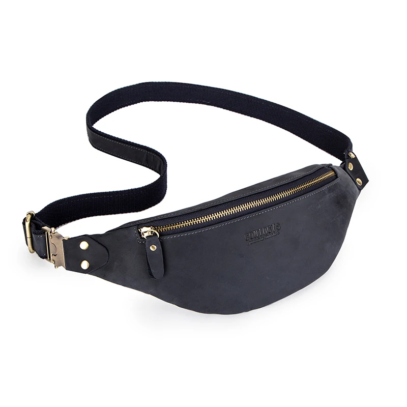 Contact's Casual Waist Bags For Women Leather Shoulder Bag Travel Small
