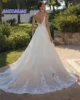 Customized Applique Lace Bride Wedding Dresses Spaghetti Straps Formal Wedding Party Gowns Backless vestido de noiva 2