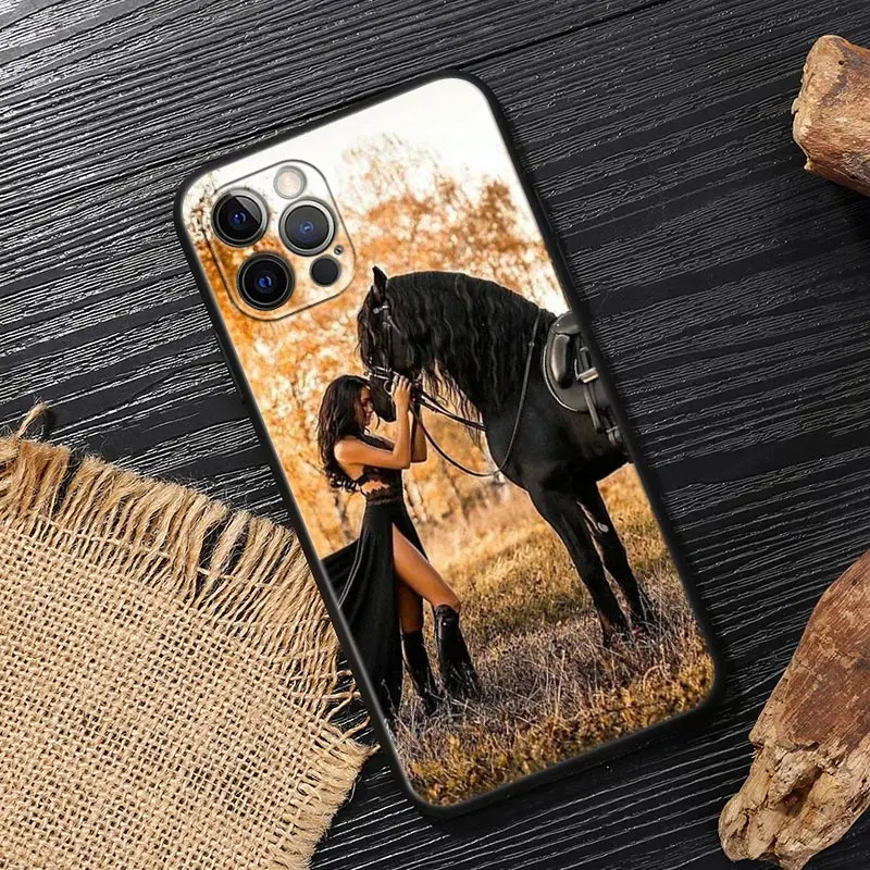 Galloping Horse Design Soft Phone Case Cover