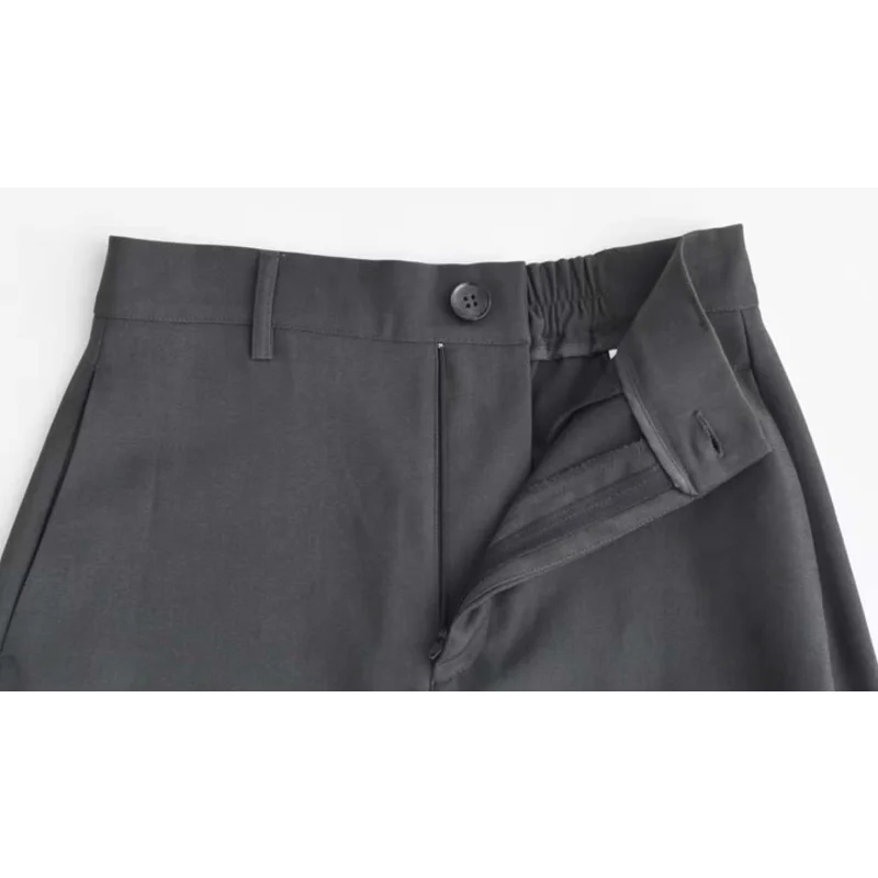 Scimitar Women's Pants Loose Wide Leg Casual Pants Korean Fashion Trousers High Waist Office Solid Color Loose Banana Pants 6