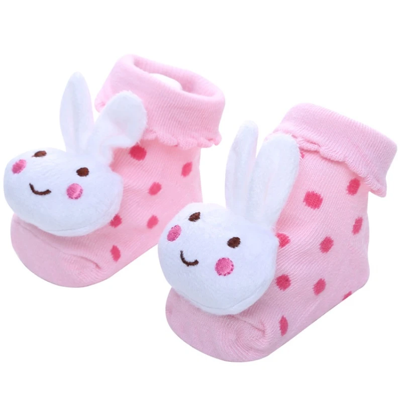 Chaussettes bébé dessin animé 3D, automne, hiver, 0-1 an, beurre, chaud, mignon, fille, garçon