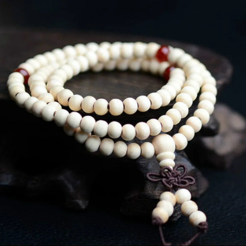 Pulseras 108 Beads 6mm Natural Sandalwood Buddhist Buddha Wood Prayer Bead Mala Unisex Men Bracelets & Bangles Jewelry Bijoux 3