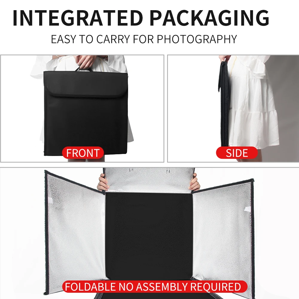 SH 80cm/65cm Lightbox Kits Photo Studio Mini Table Shooting Tent With 5 Colors PVC Background Foldable Dimmable Photography Box