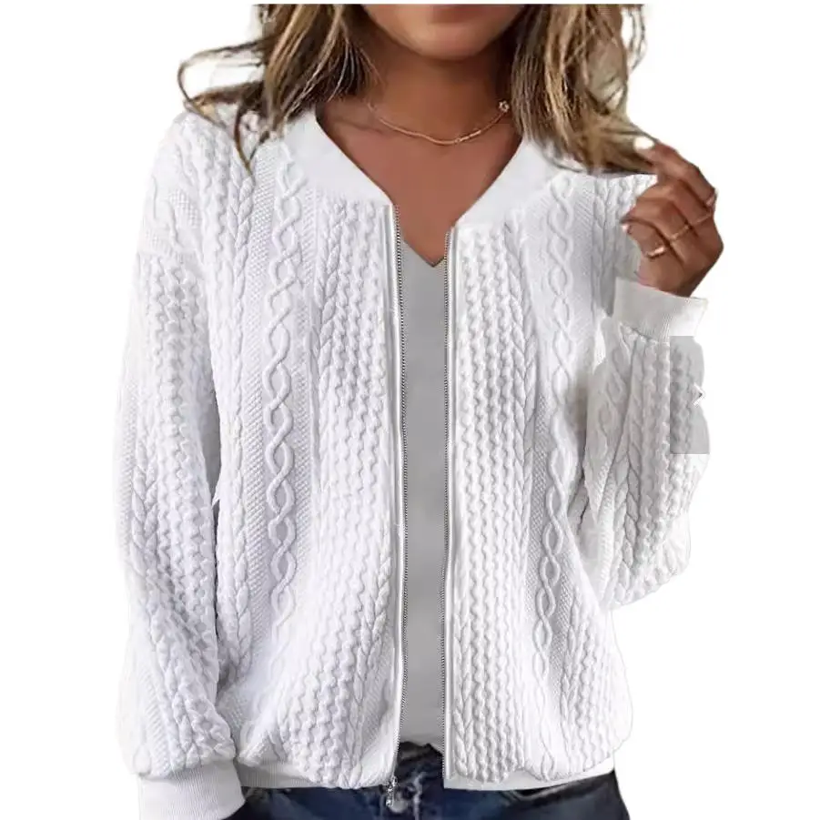 Women Spring Autumn Solid Long Sleeve Jacket