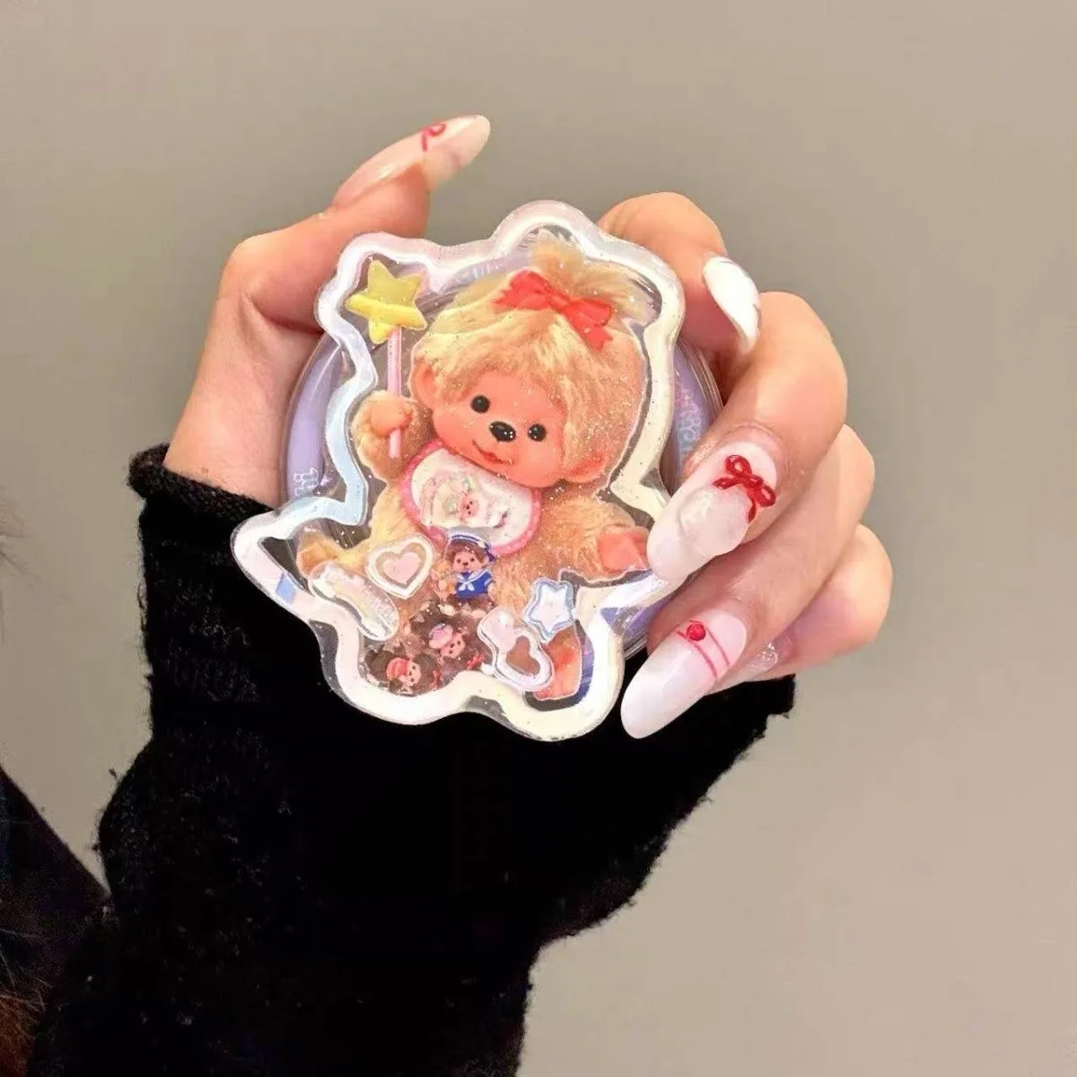 Kawaii Coffee Farm Series Rotating Pop Socket & Acrylic Phone Grip Holder – Cute Cartoon Decor & Gift