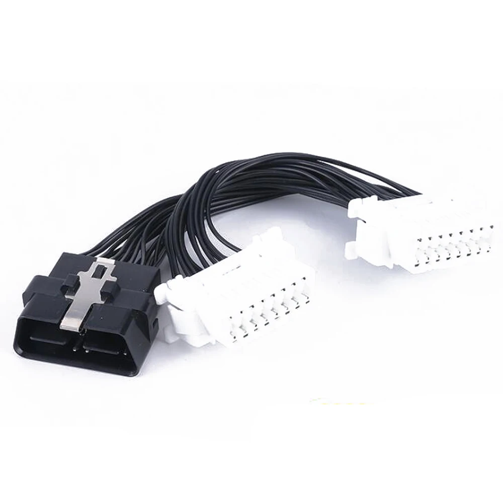 Obdii Obd 2 Obd2 16 Pin Elm327 Maschio A Doppia Femmina Y Splitter Gomito Prolunga Cavo Connettore Per Pneumatico Elm327 Cdp