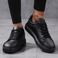 Business Casual Men's Shoes Soft Women Shoes Comfortable Casual PU Leather Shoes for Men Autumn Solid White Men Sneakers - Image 6