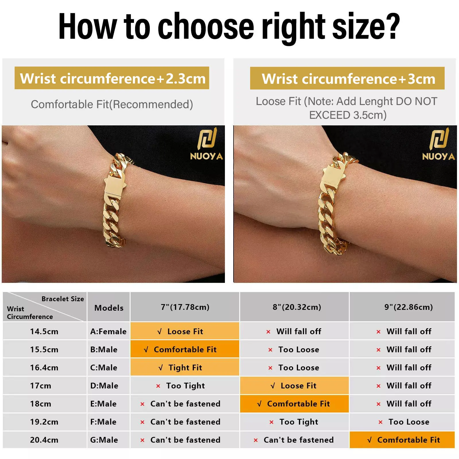 unisex 18K gold plated stainless steel Cuban link bracelet