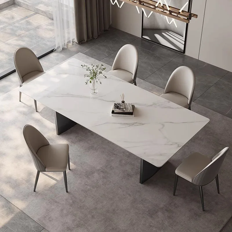 Ontwerp Ontvouwen Eettafel Luxe Stoelen Italië Living Eettafel 8 Personen Rechthoek Mesa De Jantar Decoratie Accessoires