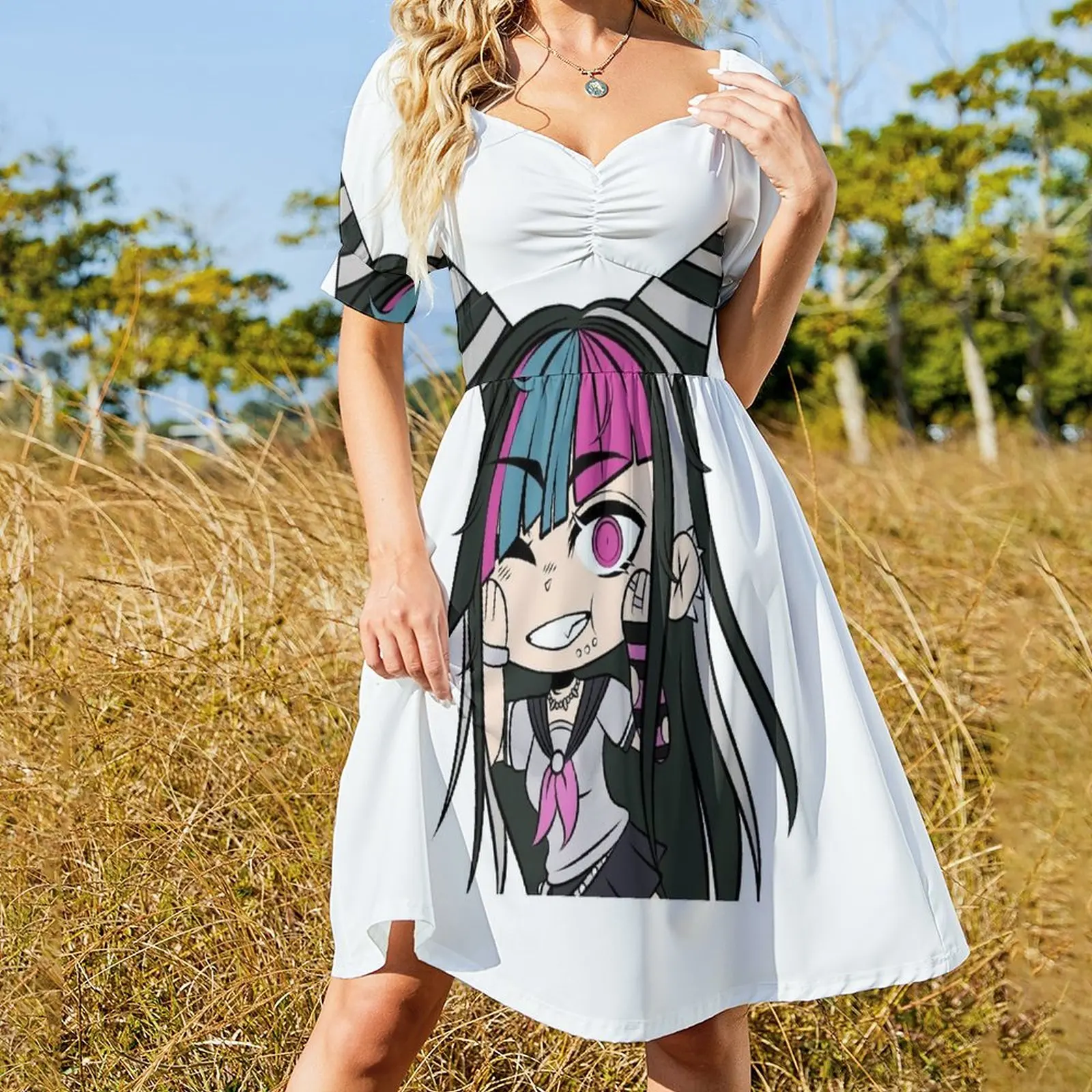 Gacha Life Mizumi vestido sem mangas para mulheres, roupas estéticas,  roupas femininas, novo