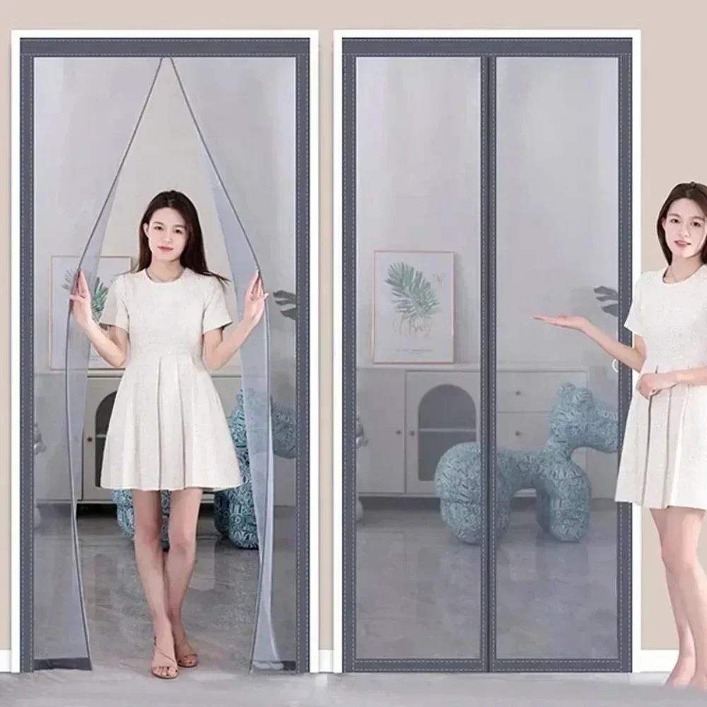 Description Picture 2 of itemCurtains Living Room 2024 New Model Automatic Closing No Punching Insulation Gauze Anti-mosquito Magnetic Door Curtain Shades