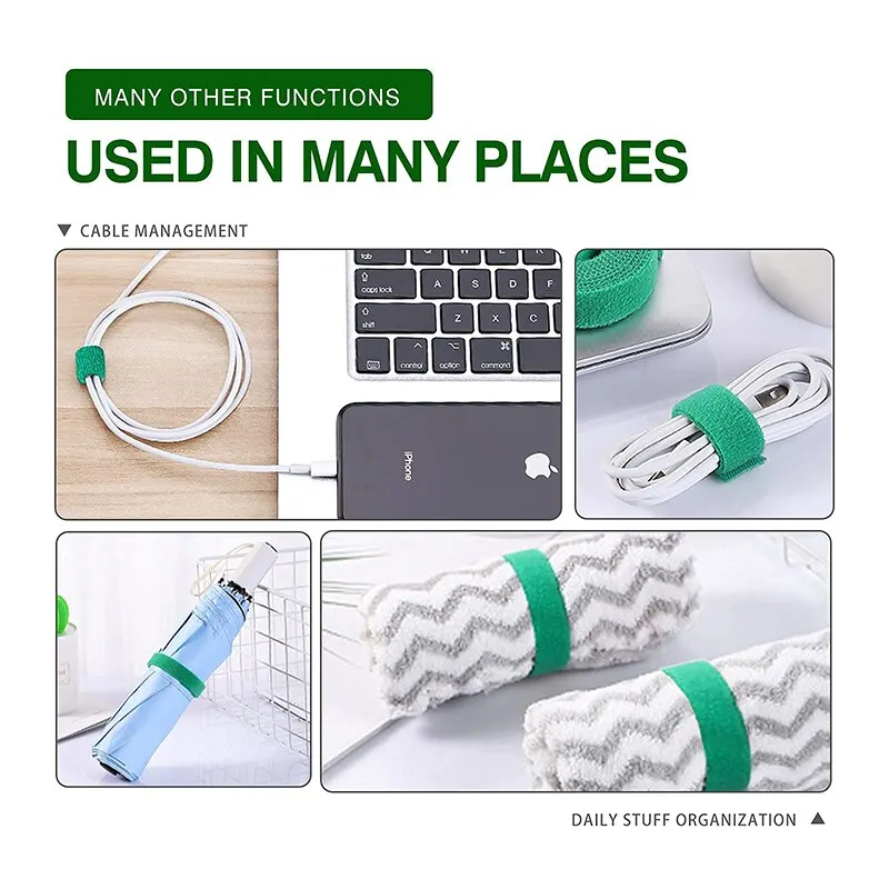 Plant Ties Cord Tie Strap Green Gardening Tape 10m X12mm in 1 Roll Recycle and Reusable plant ties
