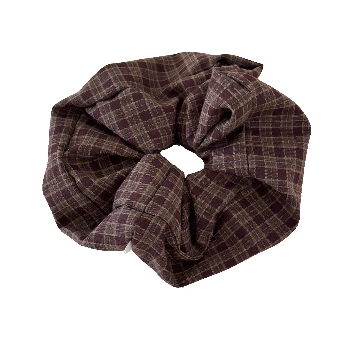 Korean Plaid Retro Hair Band & Ponytail Scrunchies - Vintage Fashion Accessory
